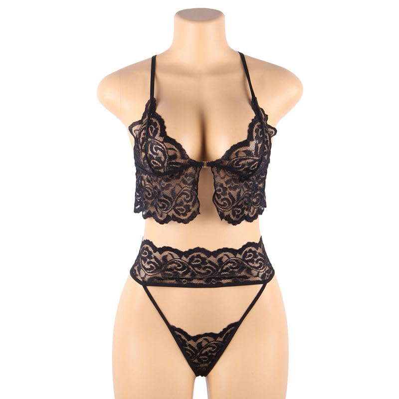 SSoShHub Black Lace Babydoll Lingerie Set - Image 2