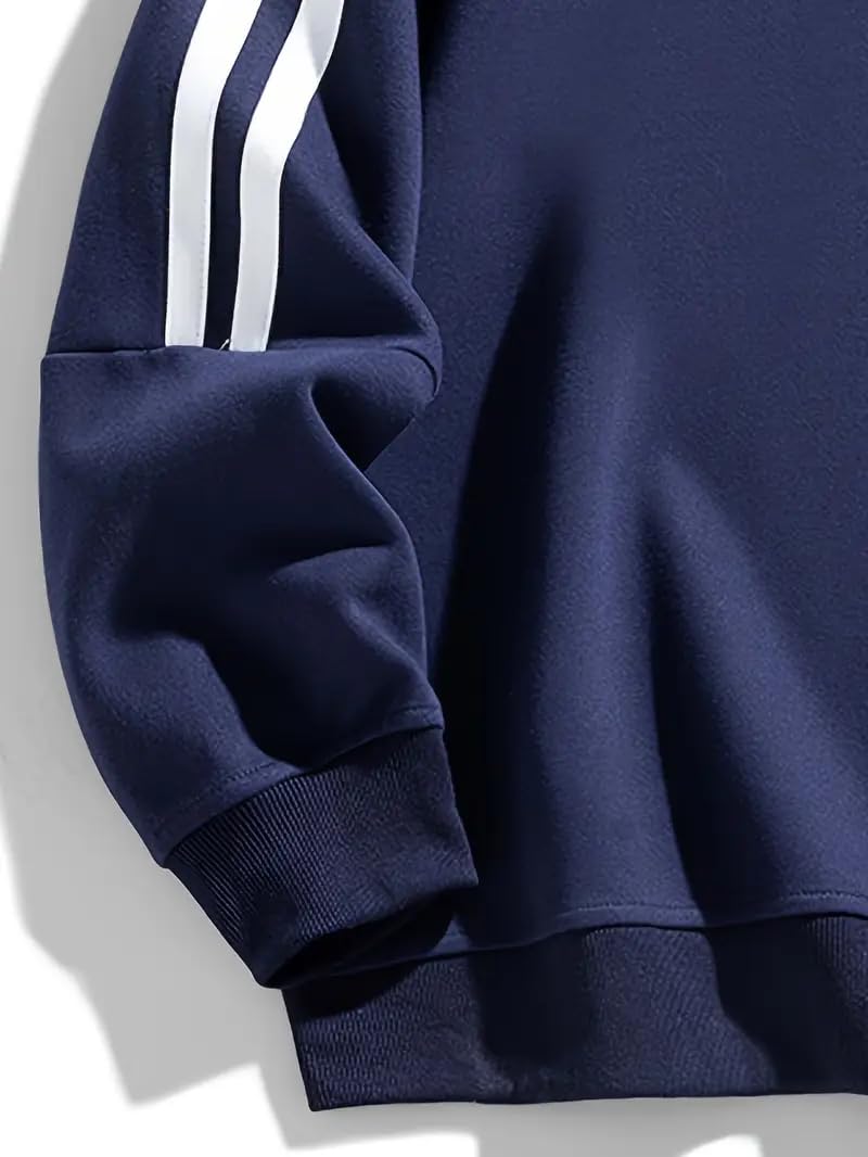 Trillion Men's Solid Sweatshirt - Navy Blue - Image 5