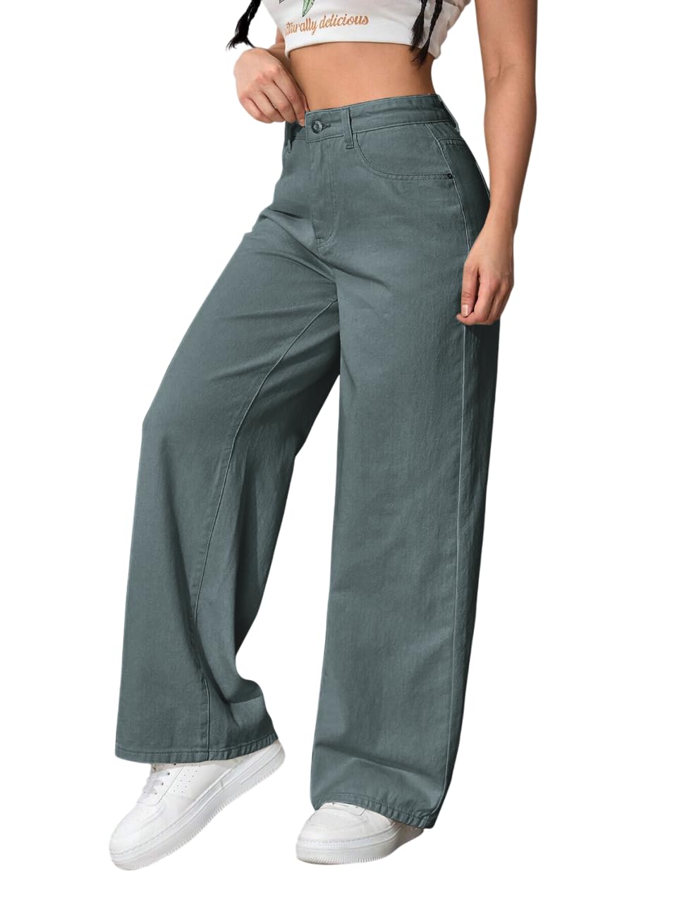 Tagas Women's High Rise Jeans - Green