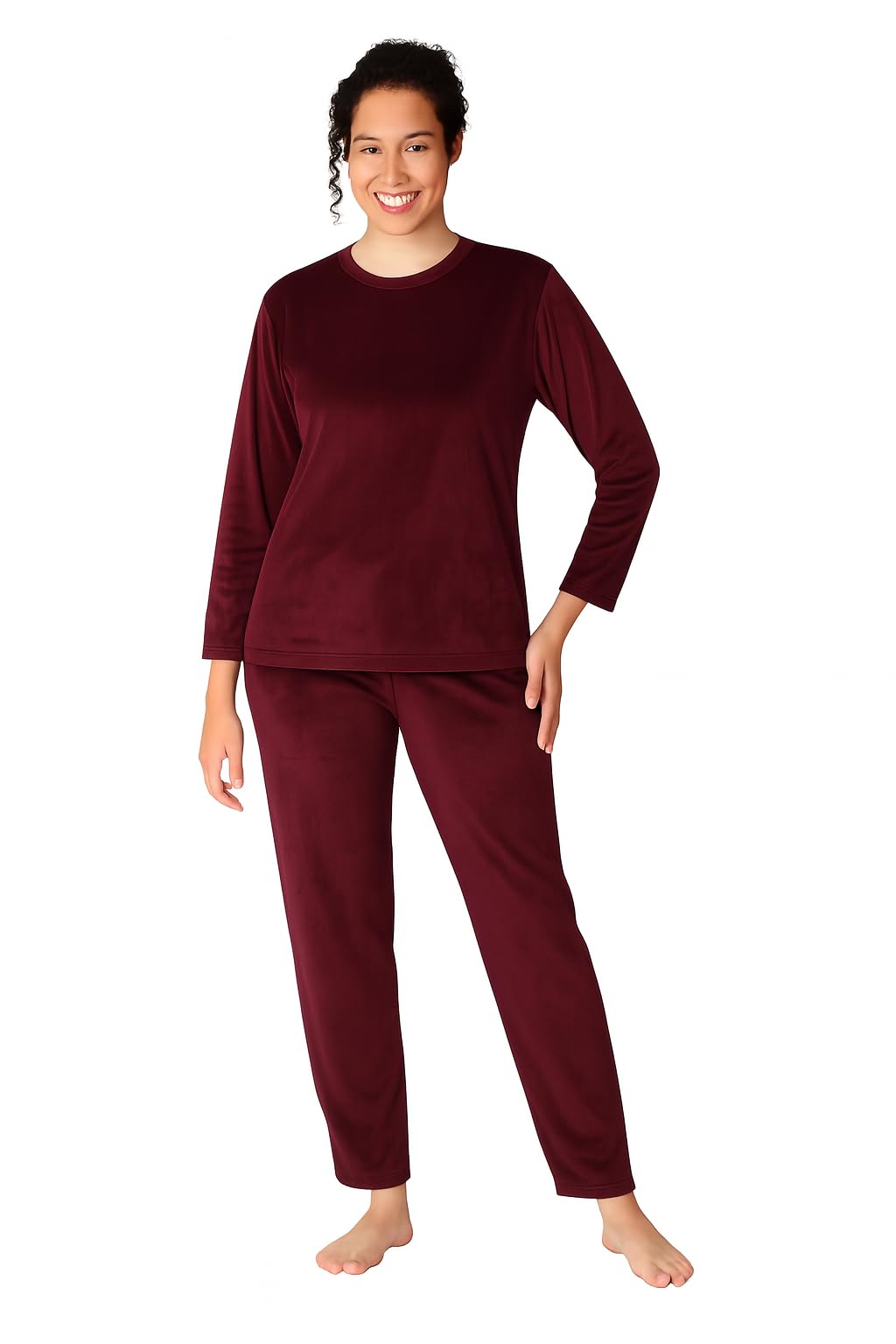 Duchess Velvet Nightsuit for Girls Women - Wine