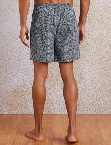 Symbol Men's Printed Cotton Boxers - Red & Navy - Image 3