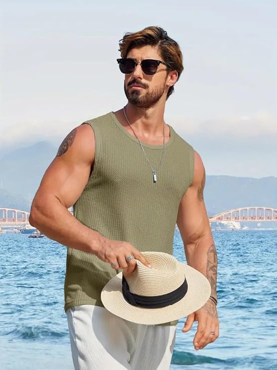 FN3 Waffle Knit Men's Tank Top - Image 4