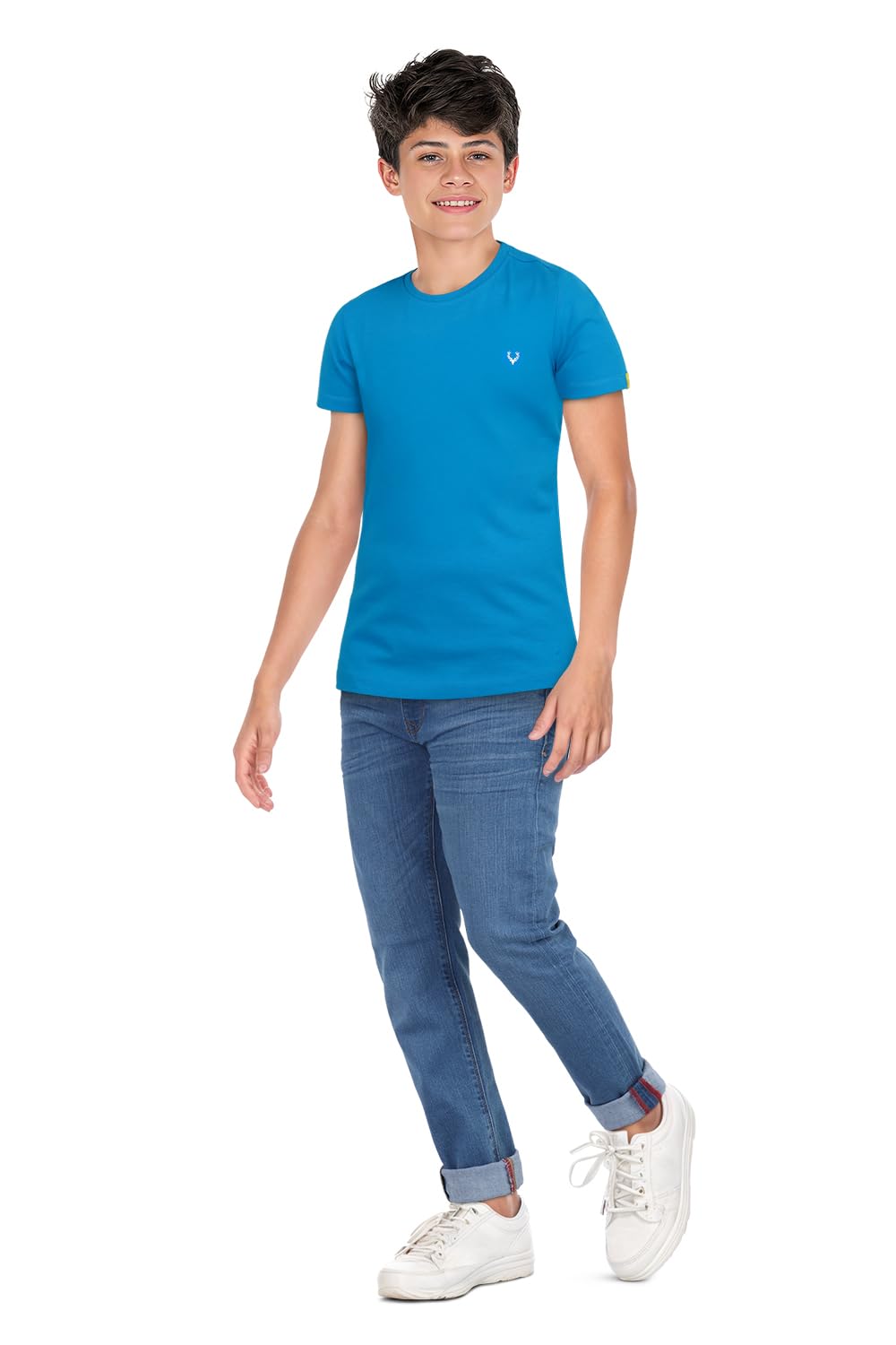 Allen Solly Boy's Solid T-Shirt - Blue - Image 5