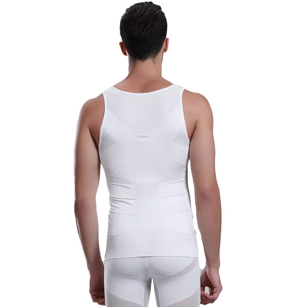 ADA Men's Slimming Body Shaper Vest - White - Image 3