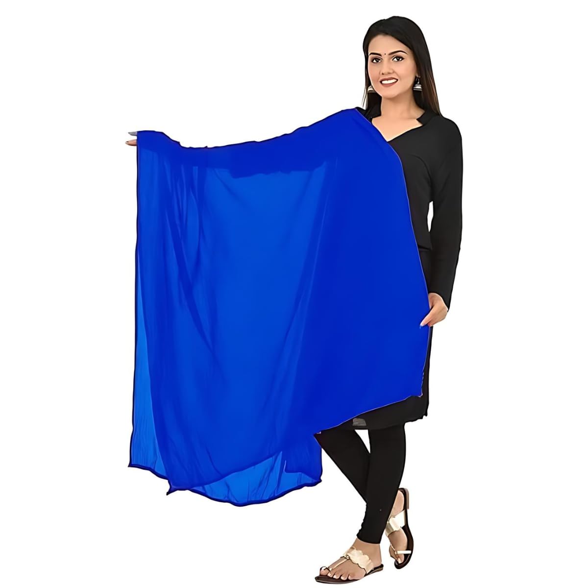 Masrat Collection Royal Blue Dupatta for Women