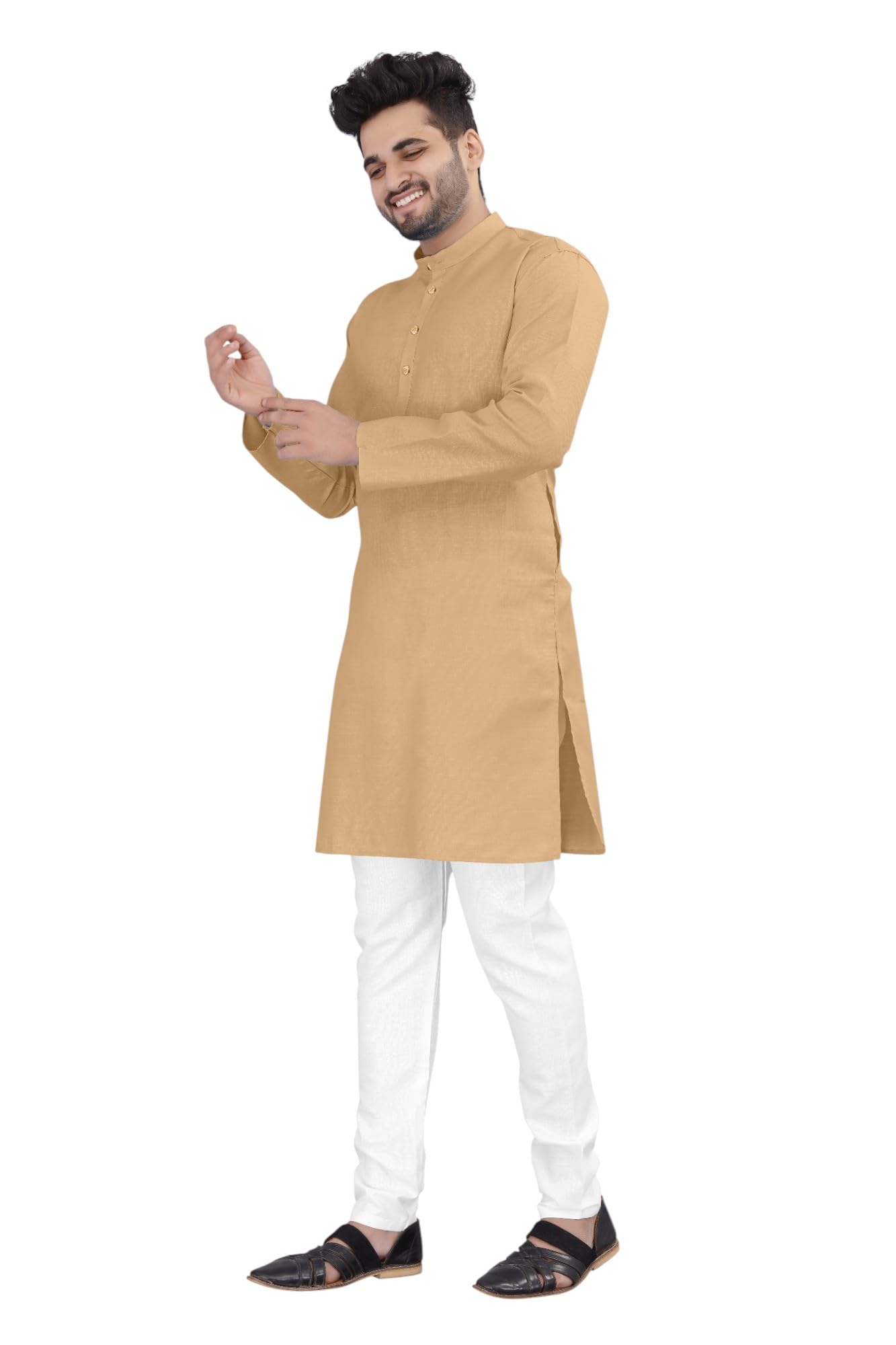 Trustous Men's Cotton Kurta Pyjama Set - Image 3