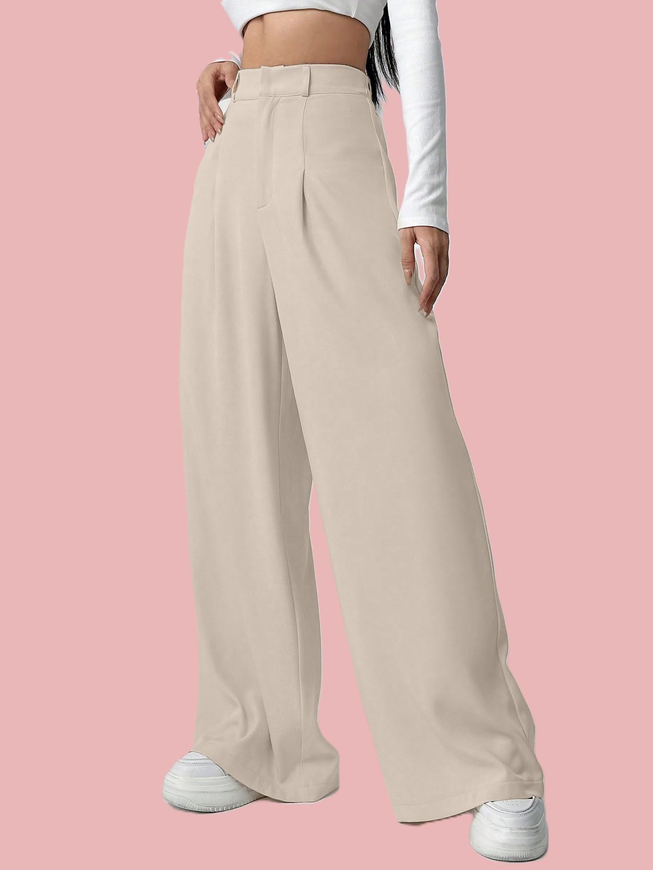 Aahwan OffWhite High Waist Trouser for Women - Image 3
