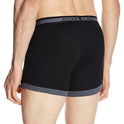 Jockey Men's Boxer Briefs - Charcoal & Black - Image 2