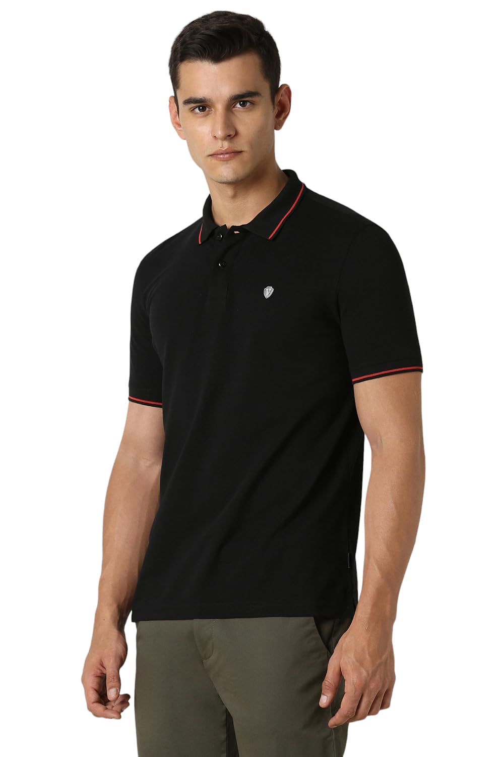 Van Heusen Men's Black Polo T-Shirt - Image 3