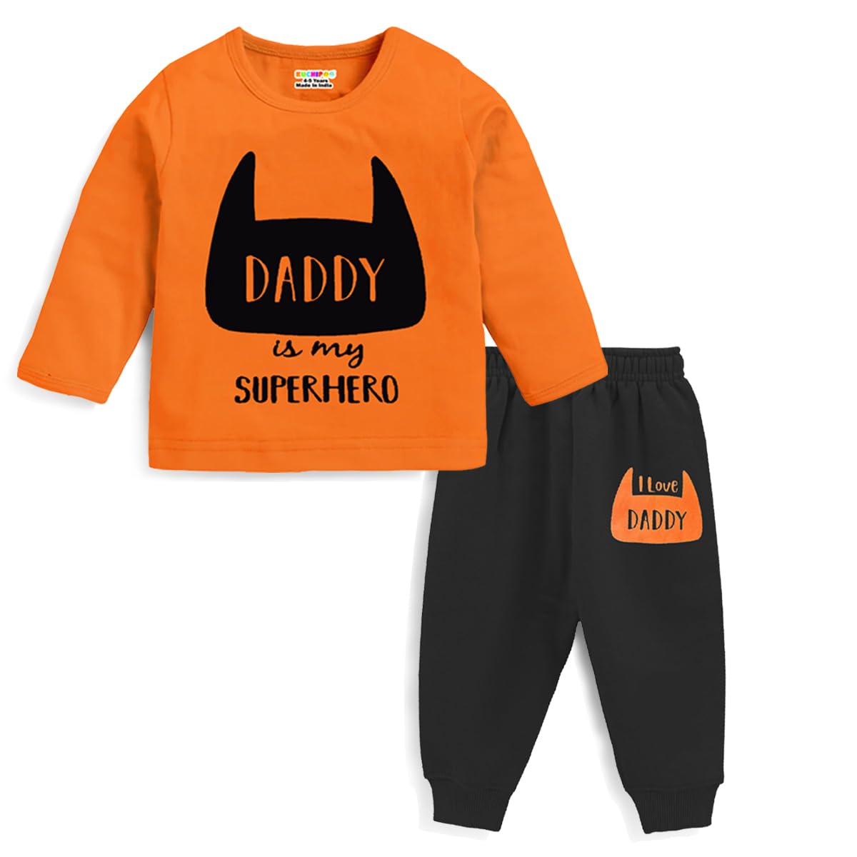 Kuchipoo Baby Boy Multi-Colored Cotton T-Shirts & Pyjamas Set - Image 3