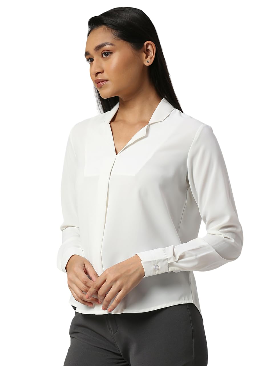 GarbGlide Women's Cotton Blend Shirts - White