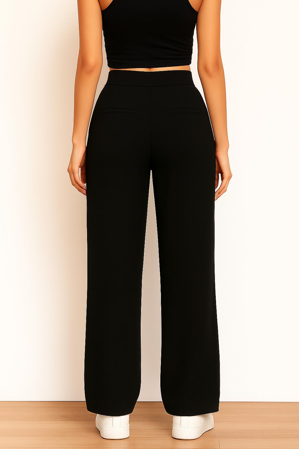 Kizyoo Women's Formal Trousers - Black - Image 3