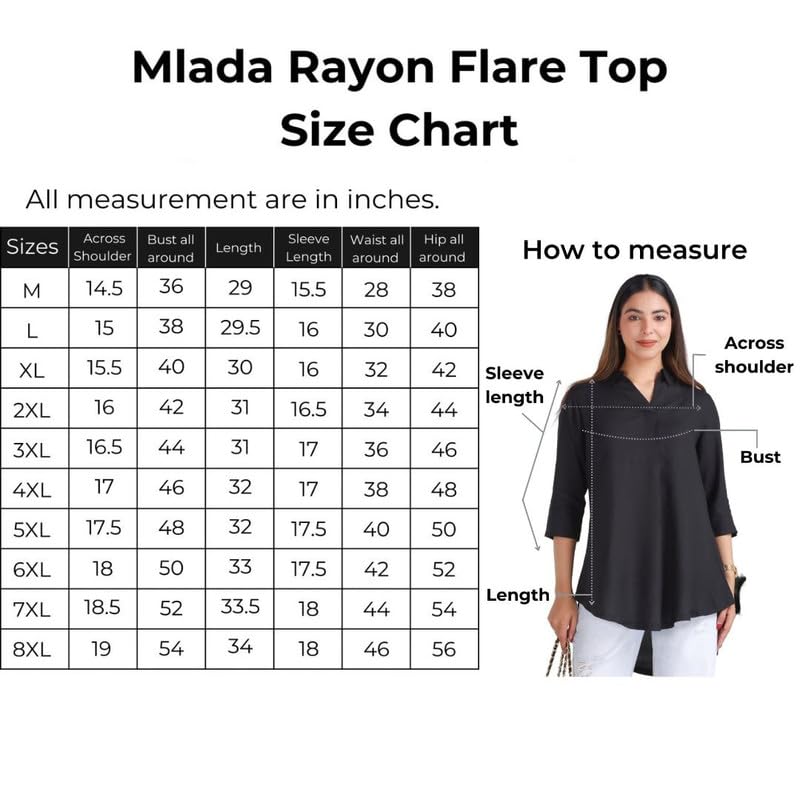 Mlada Rayon Flare Top for Women - Image 4