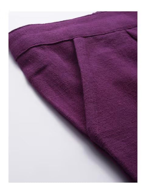 DIGITAL Women Cotton Trouser Pant - Purple - Image 4