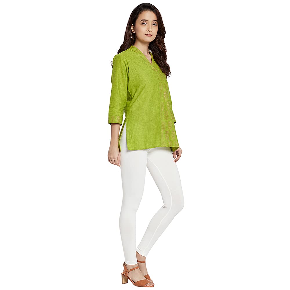 GO COLORS Women's Leggings - Cream - Image 5