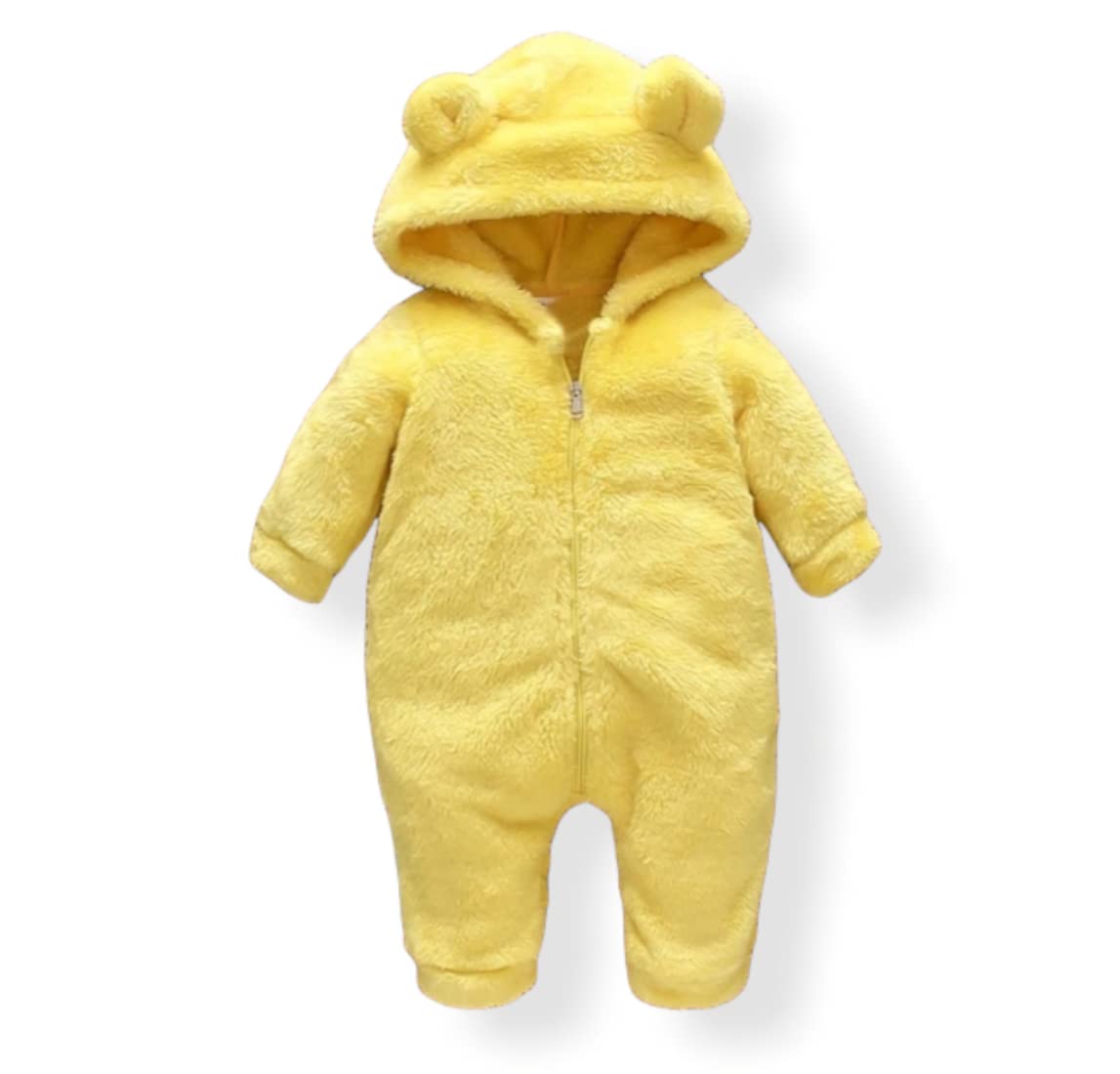 Baby Panda Flannel Jumpsuit - Yellow Unisex