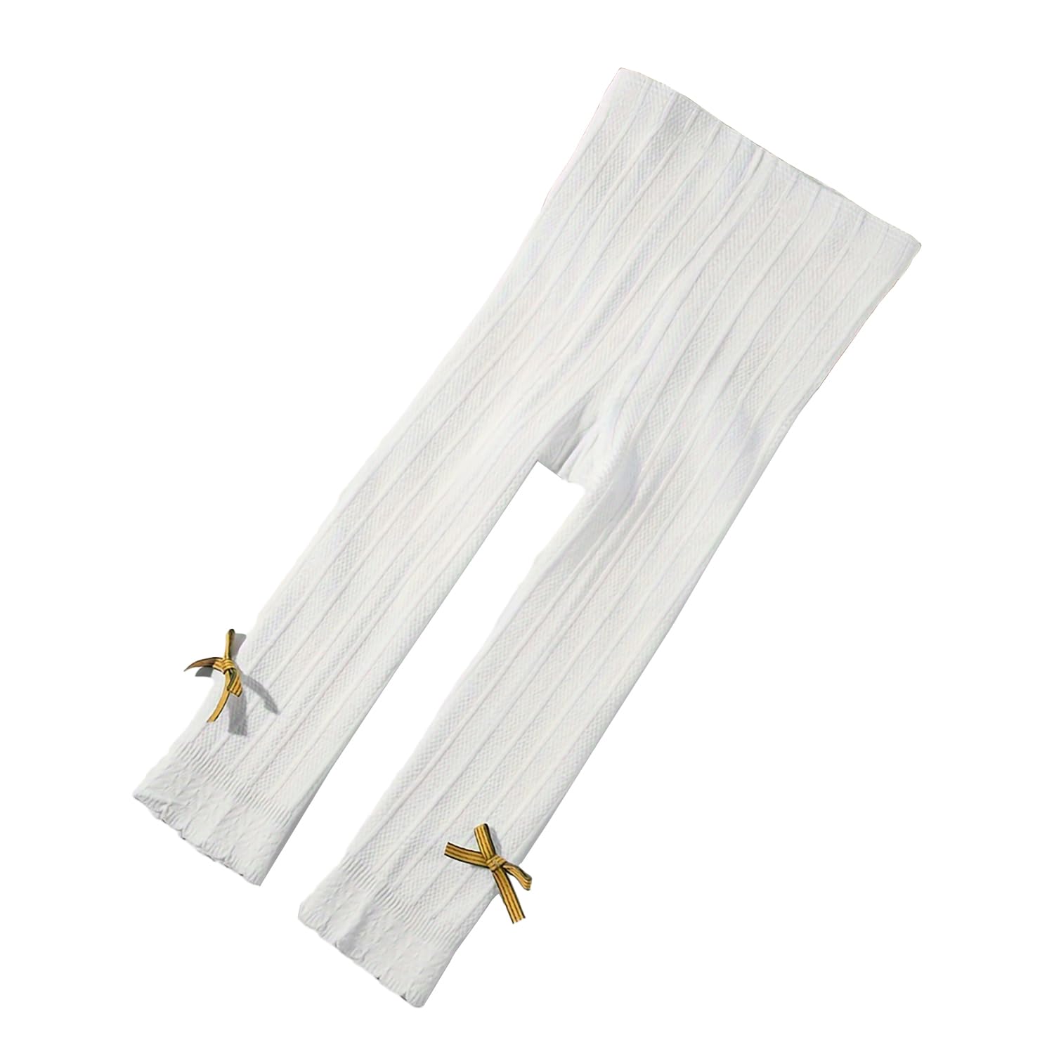 SYGA Girls Cotton Lace Leggings - White