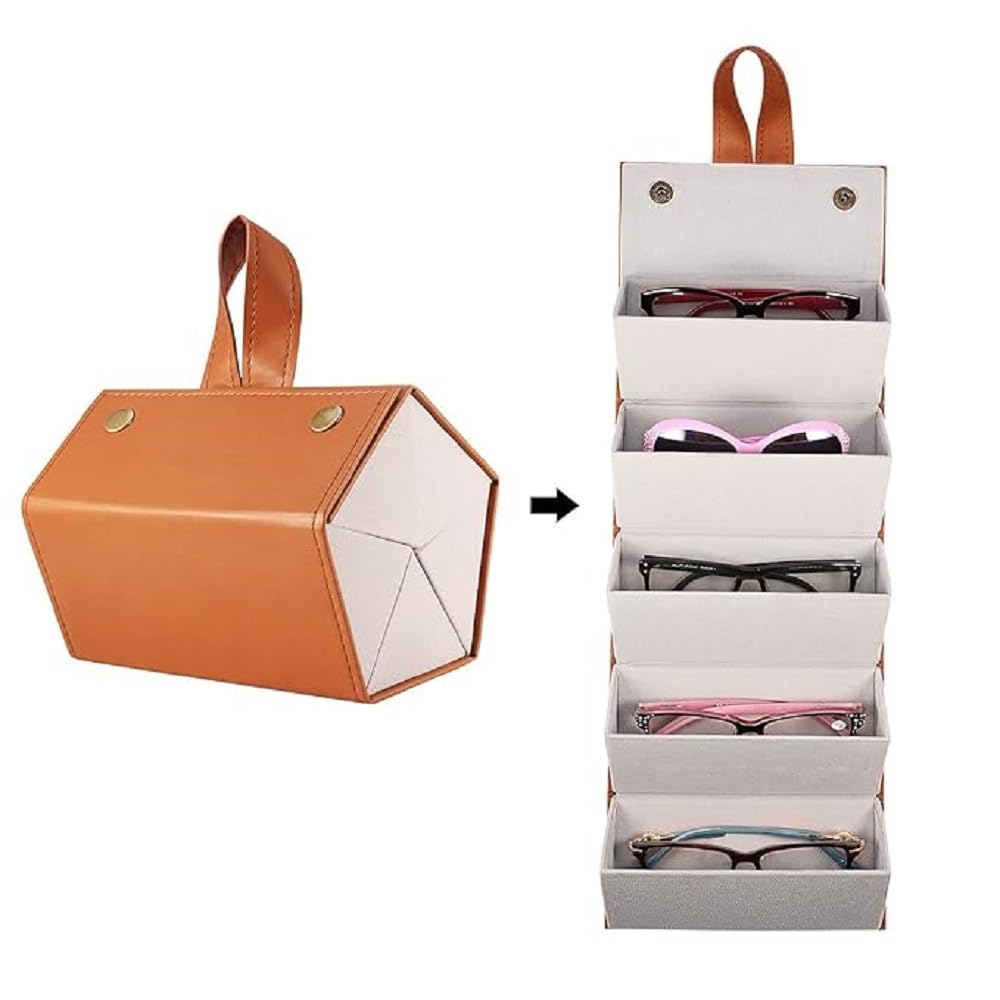 QONETIC Foldable Sunglasses Organizer - PU Leather