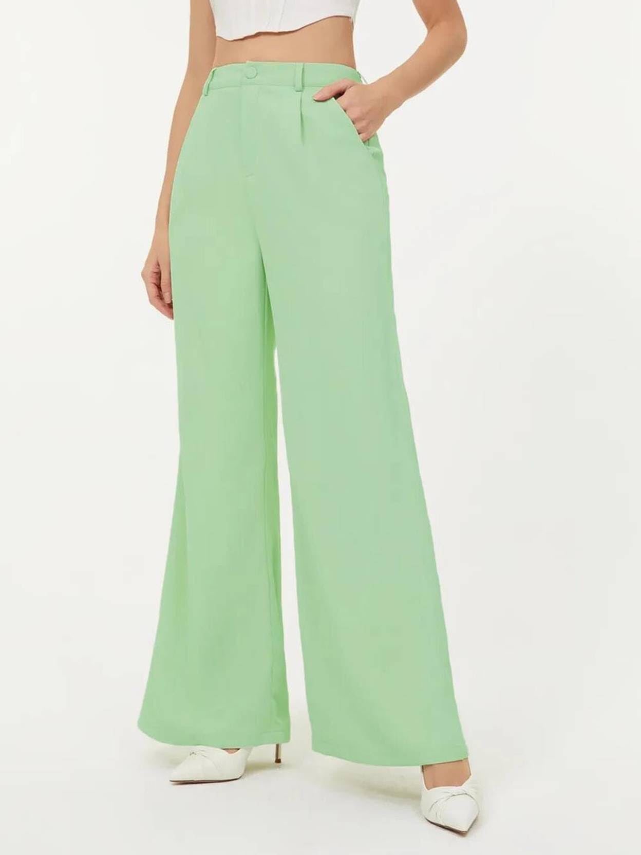 KOTTY Women's Blazer and Trouser Set - Light Green - Image 4