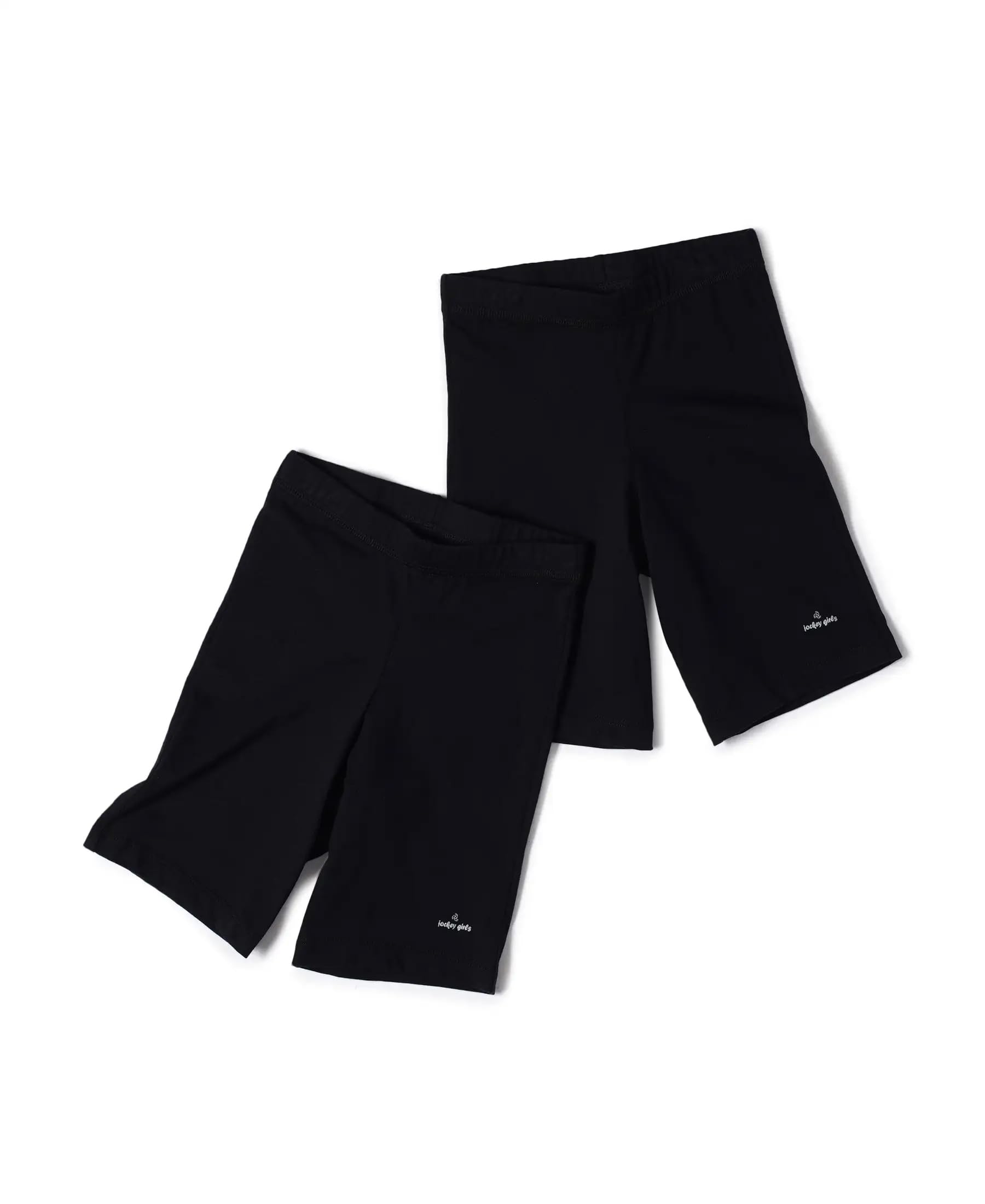 Jockey Girl's Cotton Stretch Shorties - Black