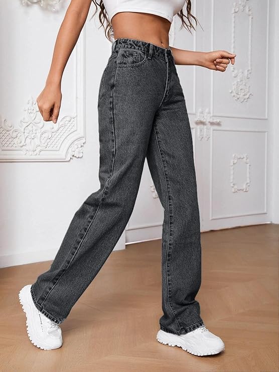 High Waist Black Denim Jeans for Women - Image 5