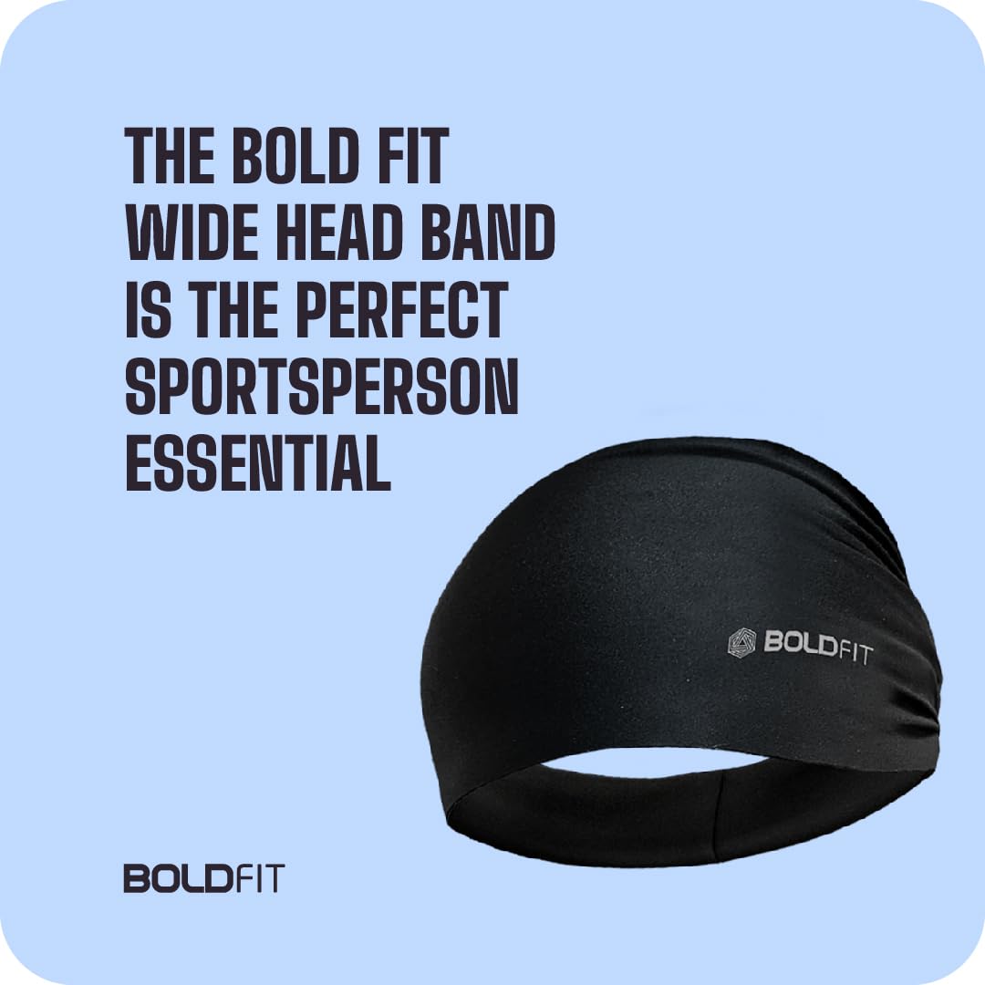 Boldfit Lycra Wide Headband for Men & Women - Image 4