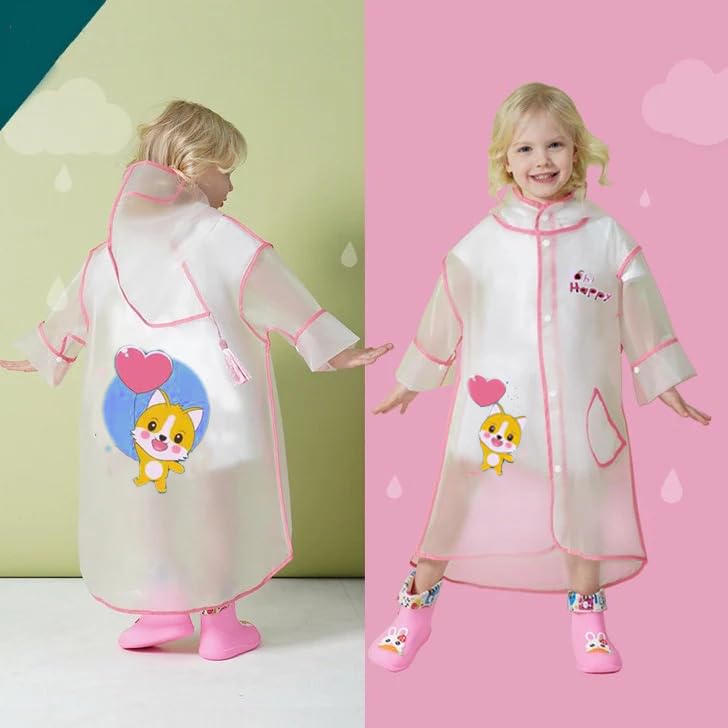 GarbGlide Kid's Transparent Dinosaur Print Waterproof Raincoat - Image 5
