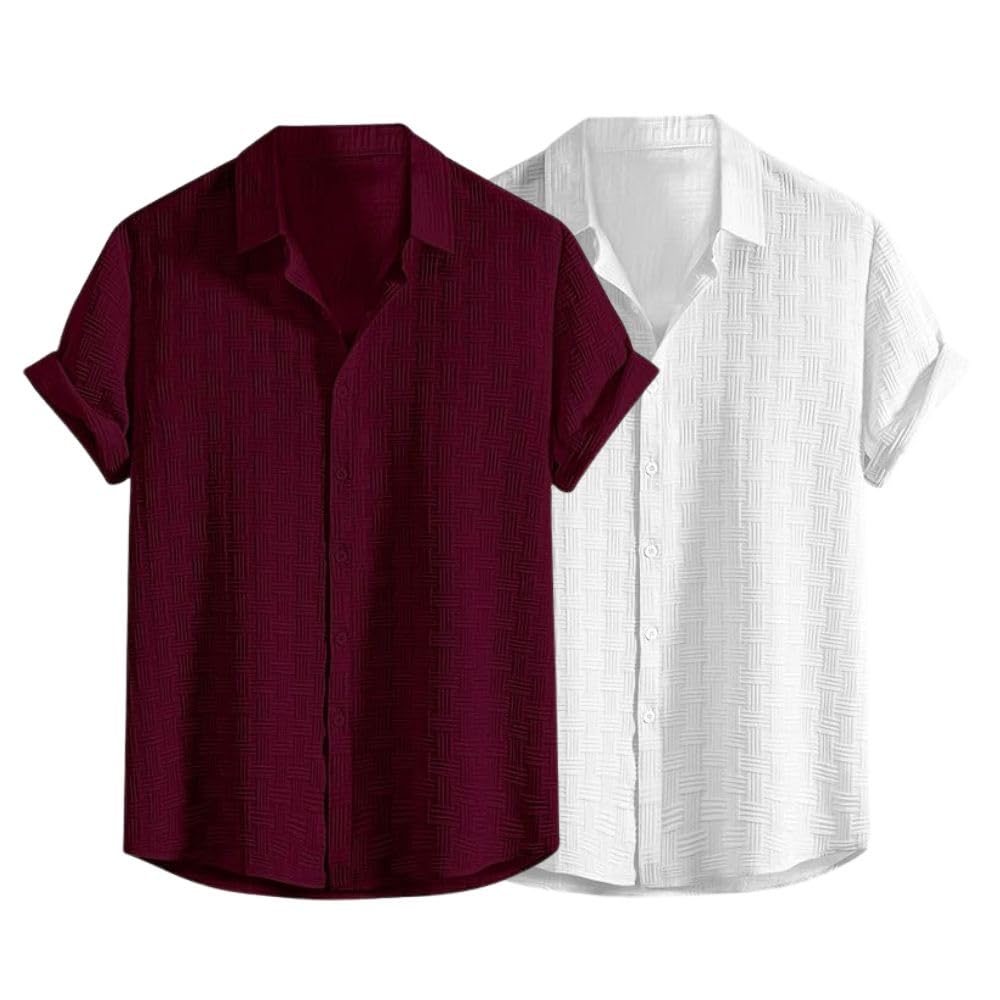 Leriya Fashion Waffle Weave Shirt for Men