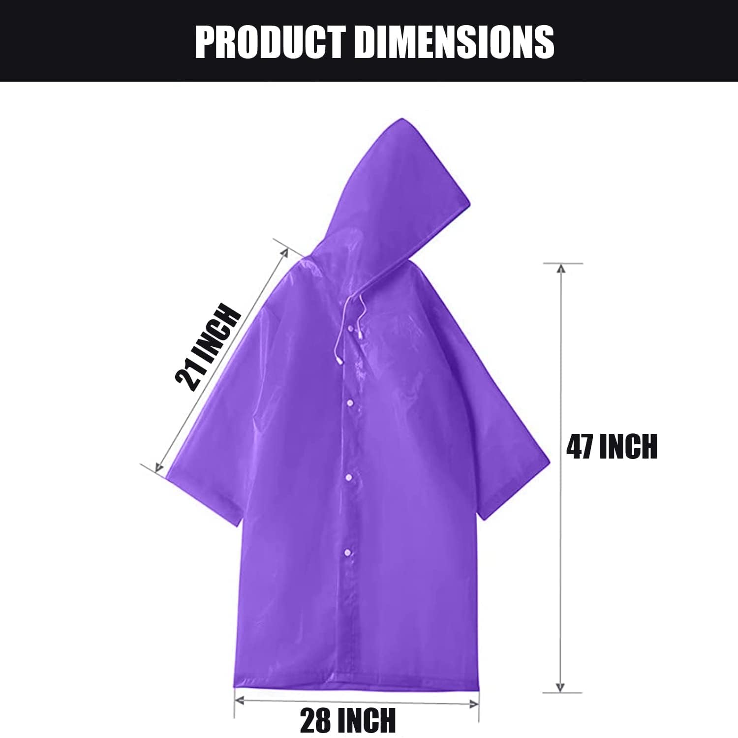HACER EVA Unisex Raincoat - Purple Waterproof - Image 2