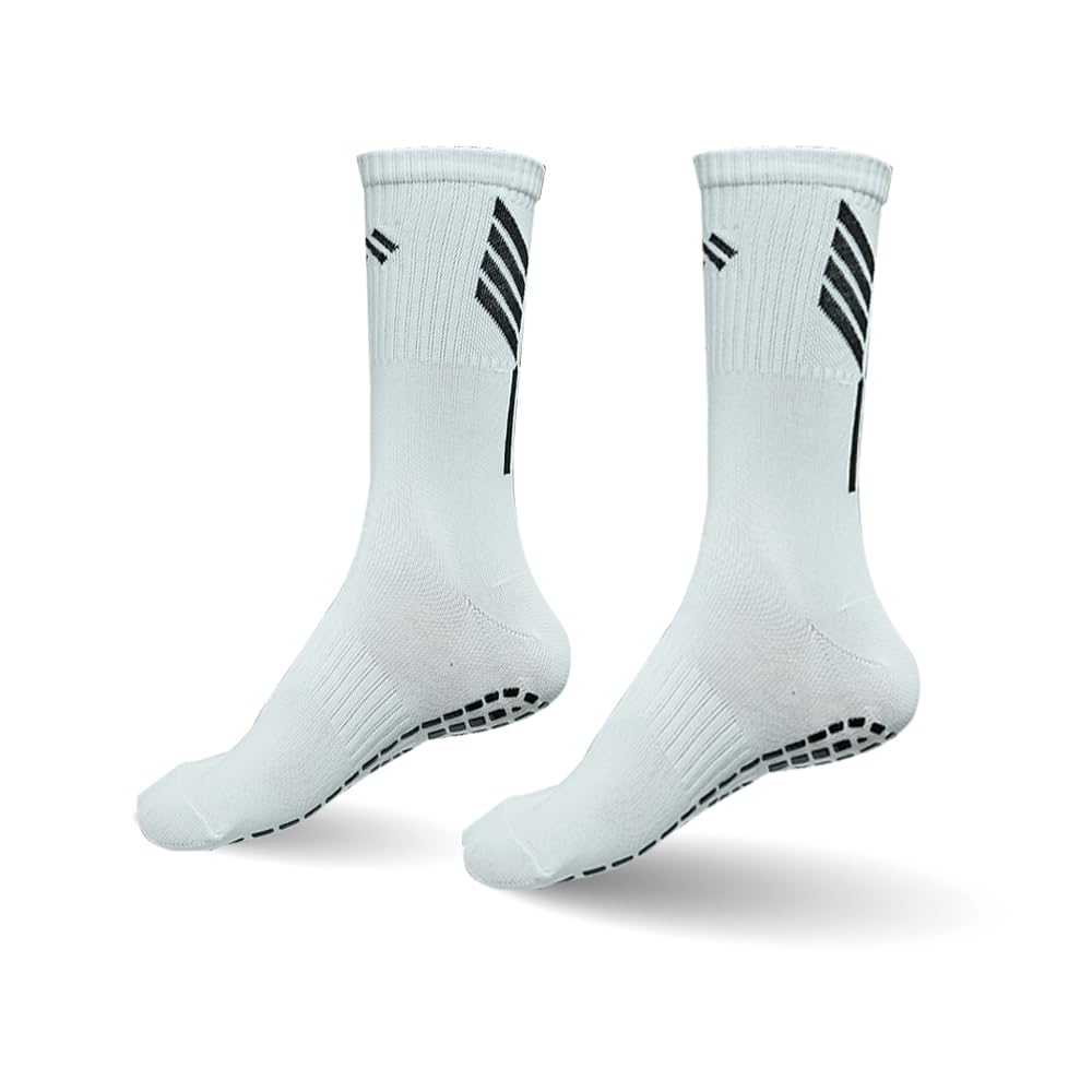 Mizaki Unisex Football Socks - White Blue - Image 2