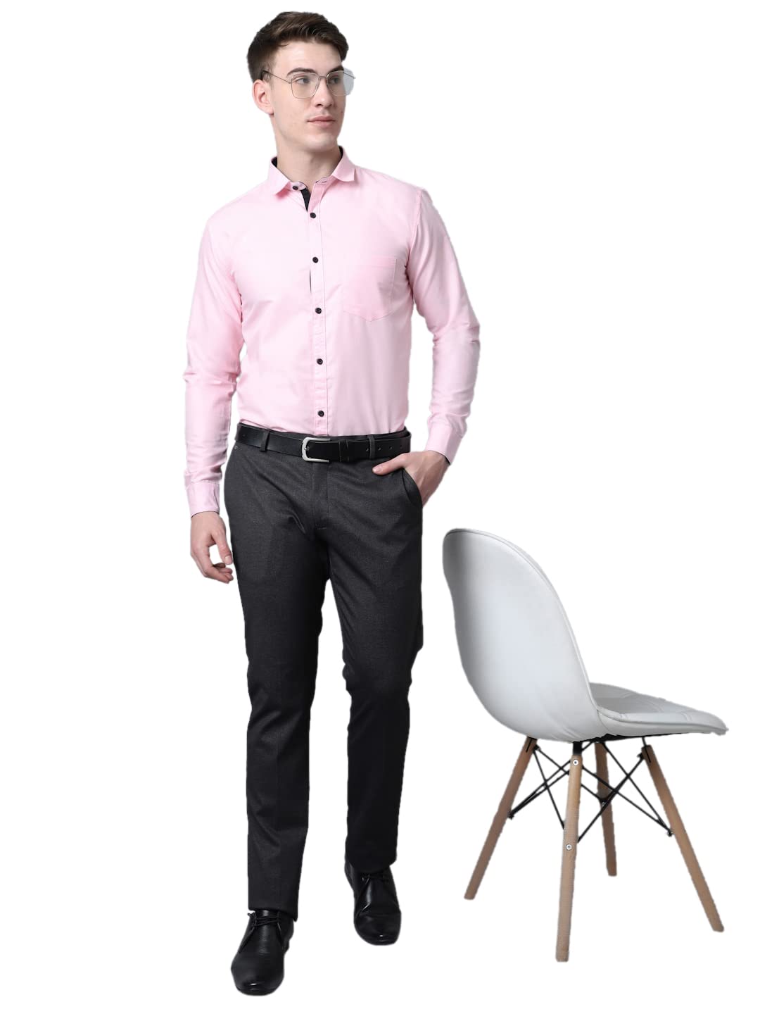 Majestic Man Formal Shirts for Men - Light Pink - Image 4