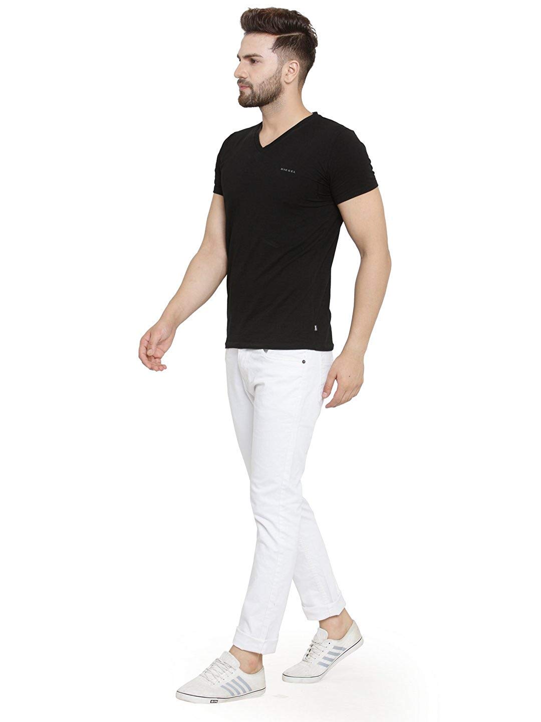 Ben Martin Men's White Cotton Denim Jeans - Image 5