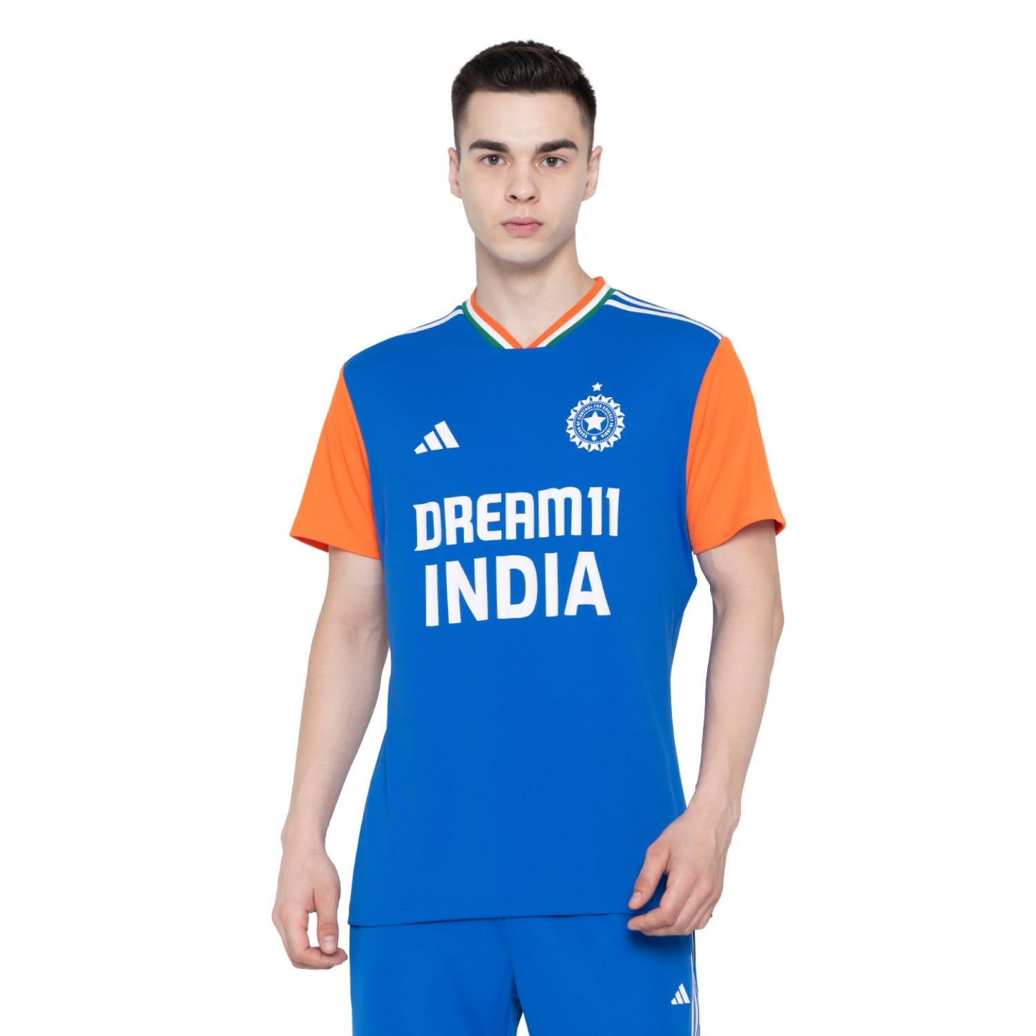 Adidas Men's India Cricket Jersey T-Shirt - Image 2