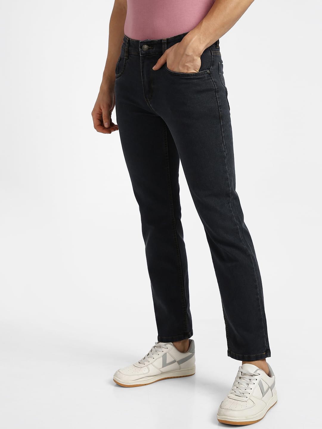 Urbano Fashion Men's Dark Grey Jeans - Image 3