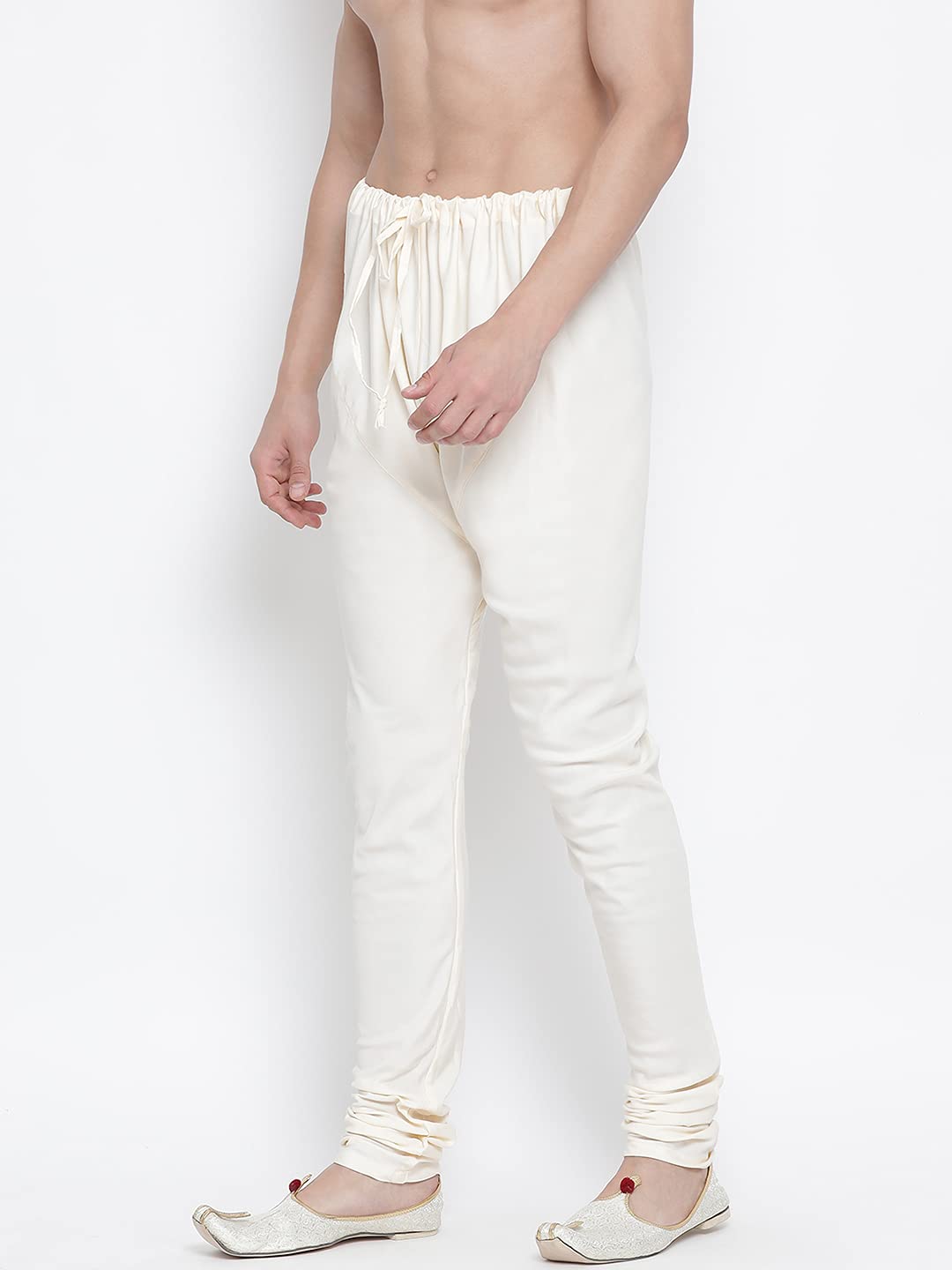 VASTRAMAY Mens Cotton Blend Pyjama - Cream - Image 2