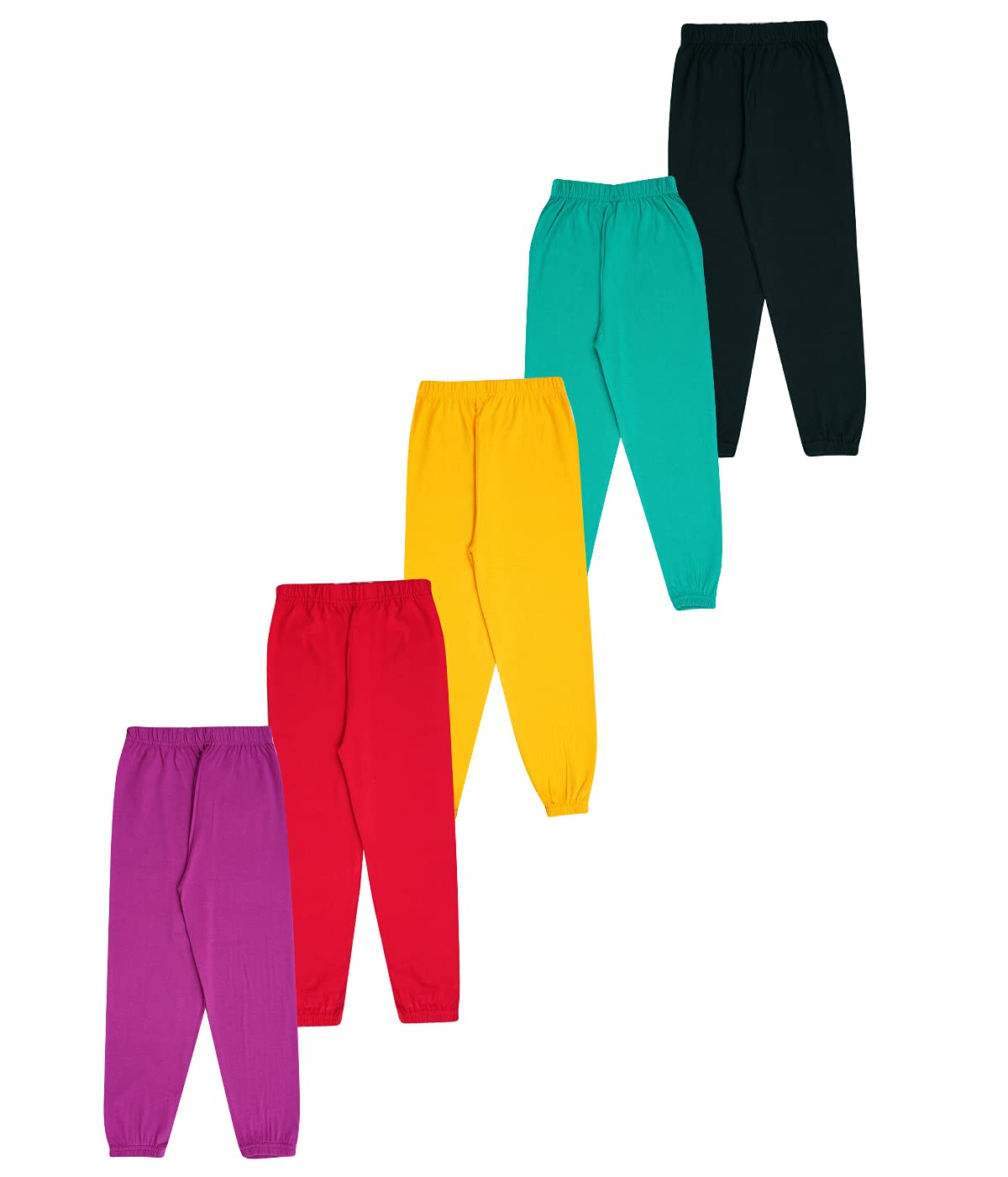 KYDA KIDS Girls Multicolour Cotton Track Pants - Image 2