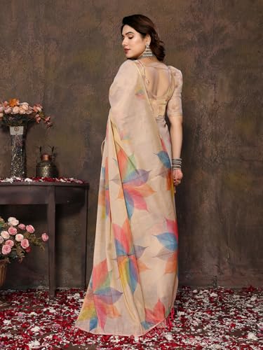 Yashika Women's Floral Chandheri Saree - Image 4