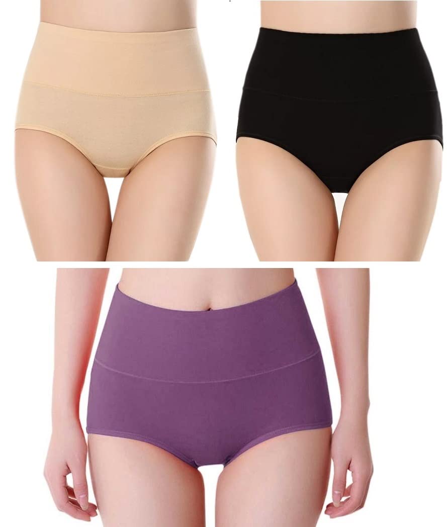 PLUMBURY High Waist Cotton Panties for Women