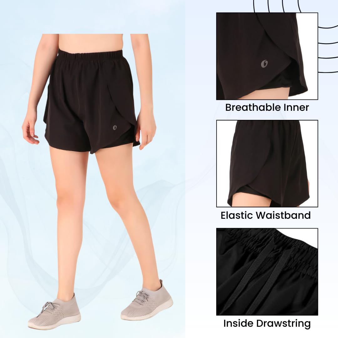 Oysters Women's Running Skirt Shorts - Black - Image 3