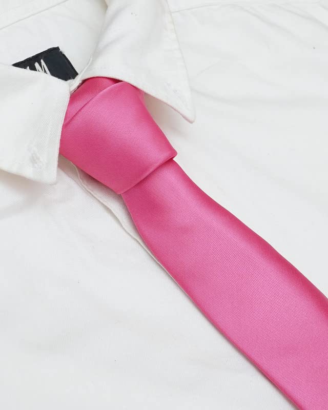 Axlon Pink Silk Necktie Set for Men - Image 5