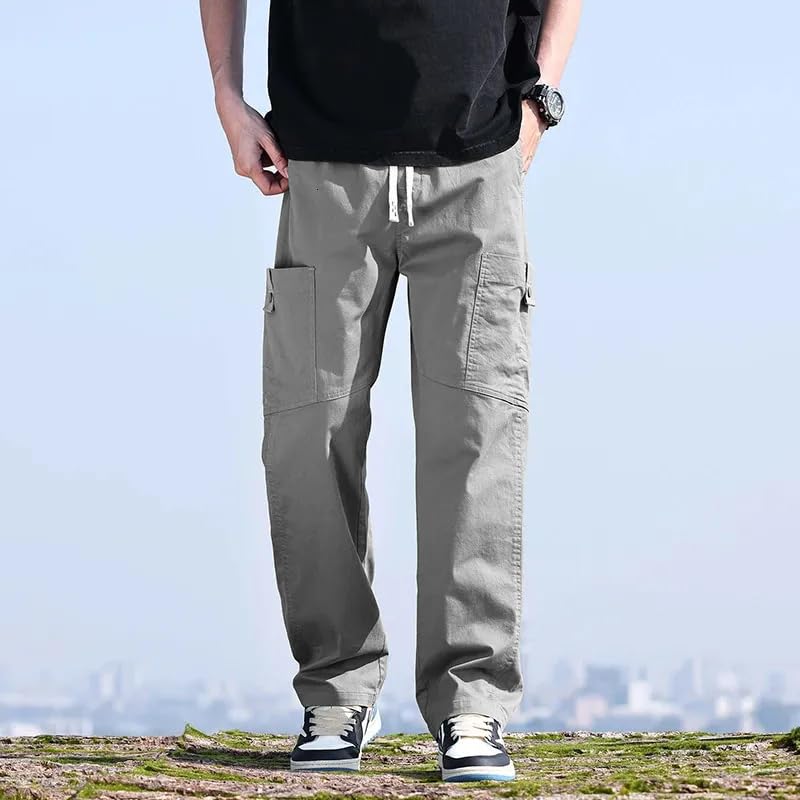 LOUIS SENSE Men High Rise Loose Pants Grey - Image 2
