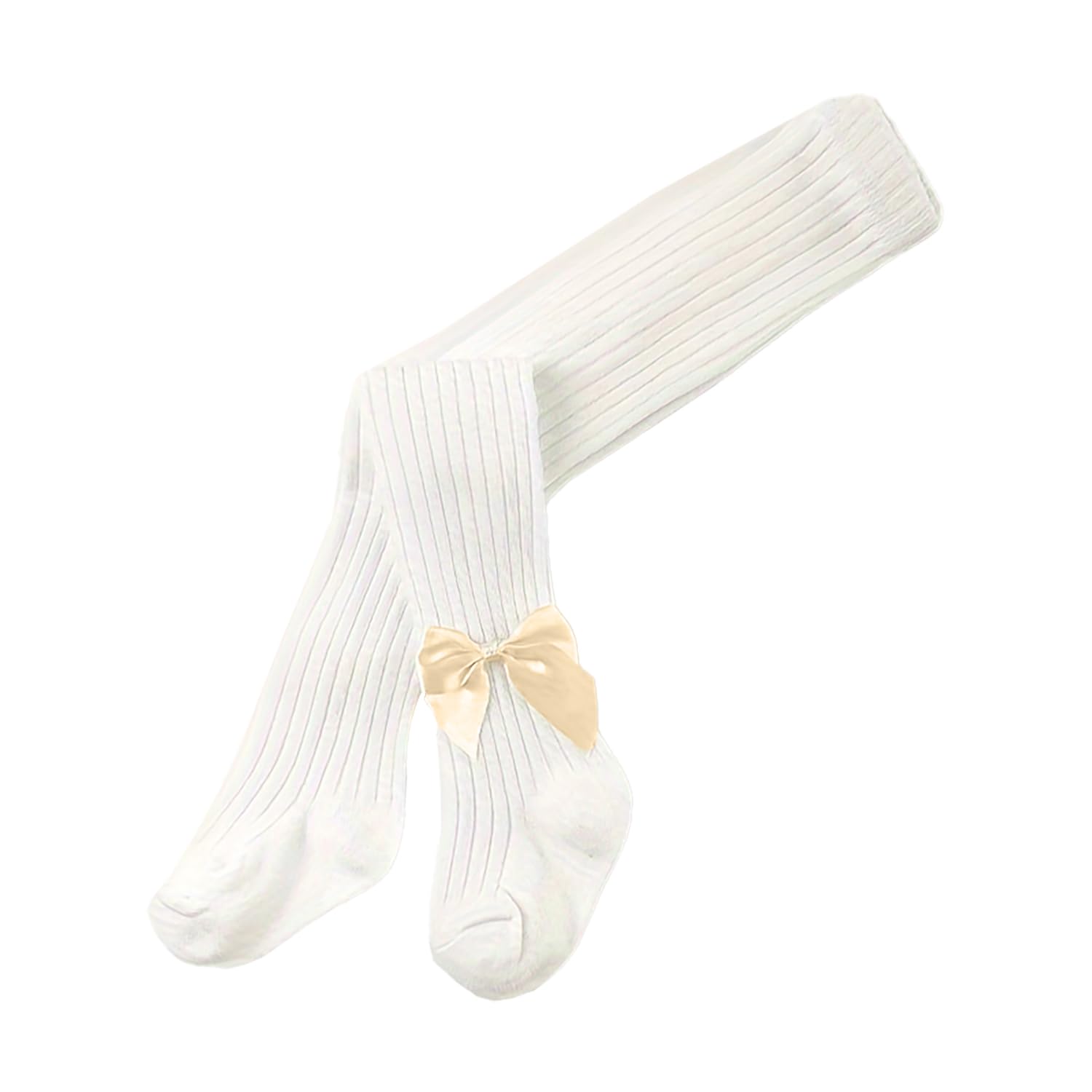 SYGA Girls Mesh Stockings with Bow Detail - White