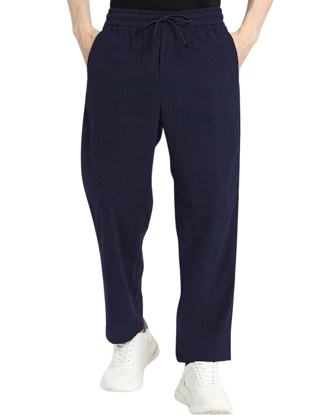 Urban Buccachi Men's Blue Corduroy Track Pants