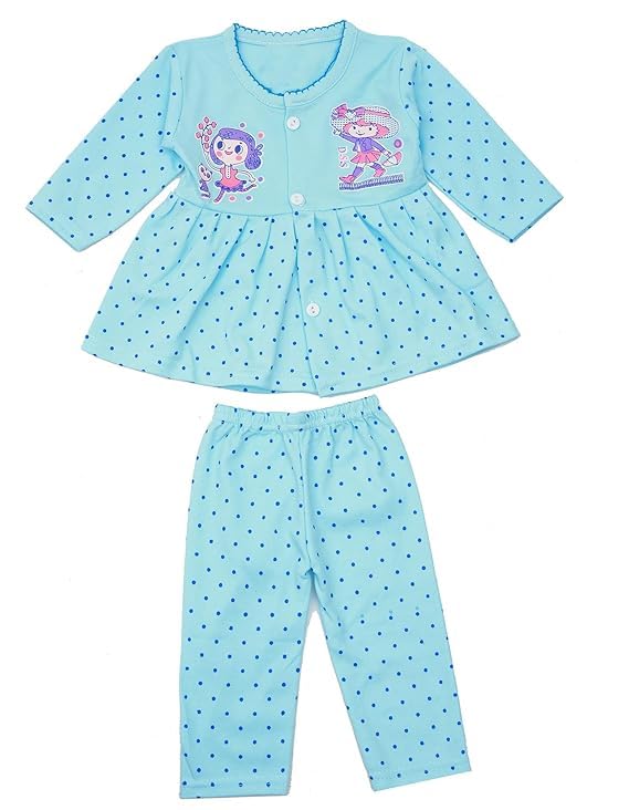 KIDS PARYANIS Baby Girl Printed Full Sleeves Cotton Vests - Image 3