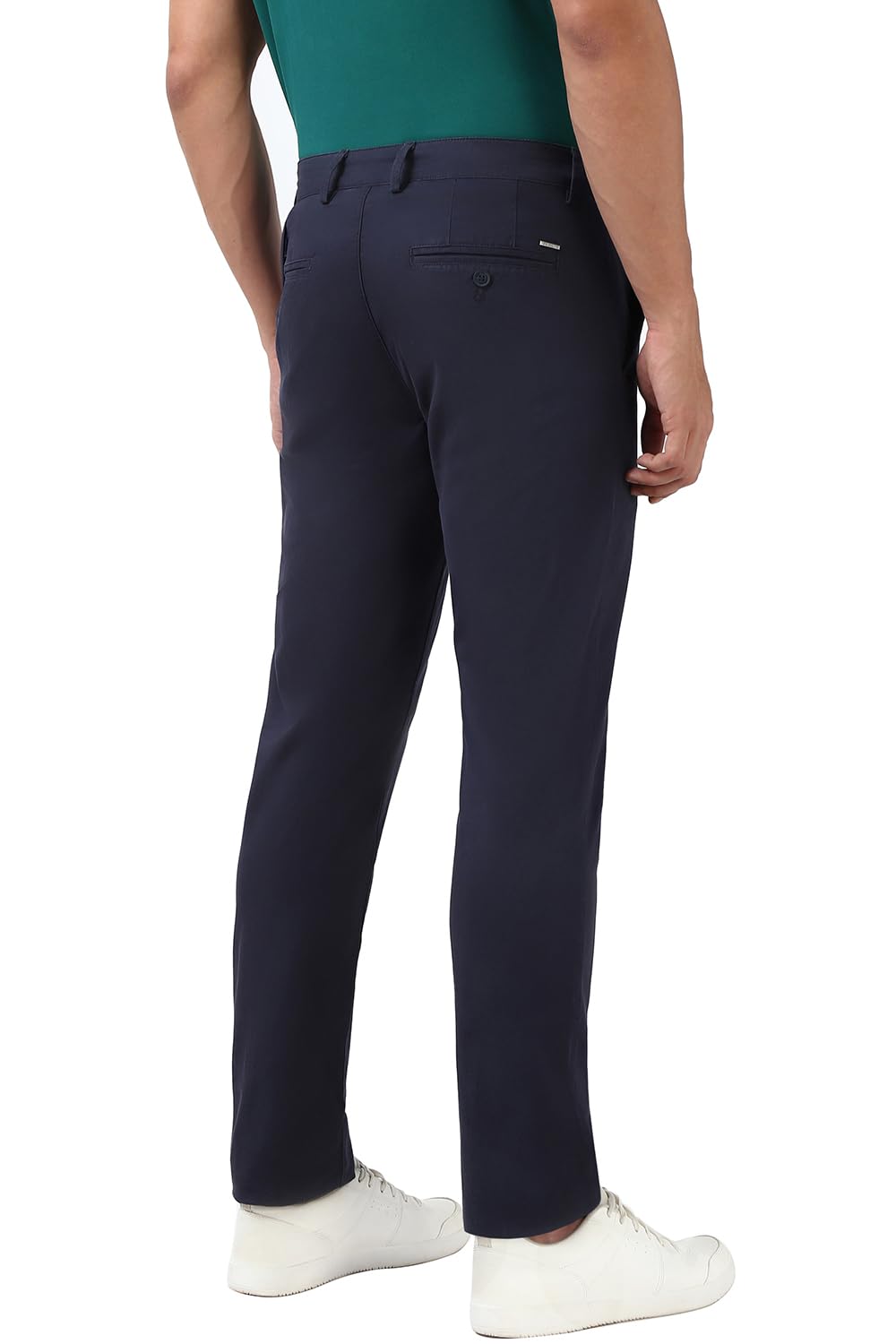 Peter England Men's Navy Blue Casual Trousers - Image 3