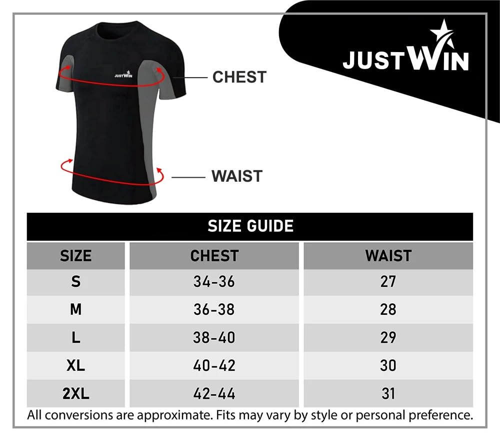 JUSTWIN Swimwear T-Shirt and Shorts for Men & Women - Black Grey - Image 5