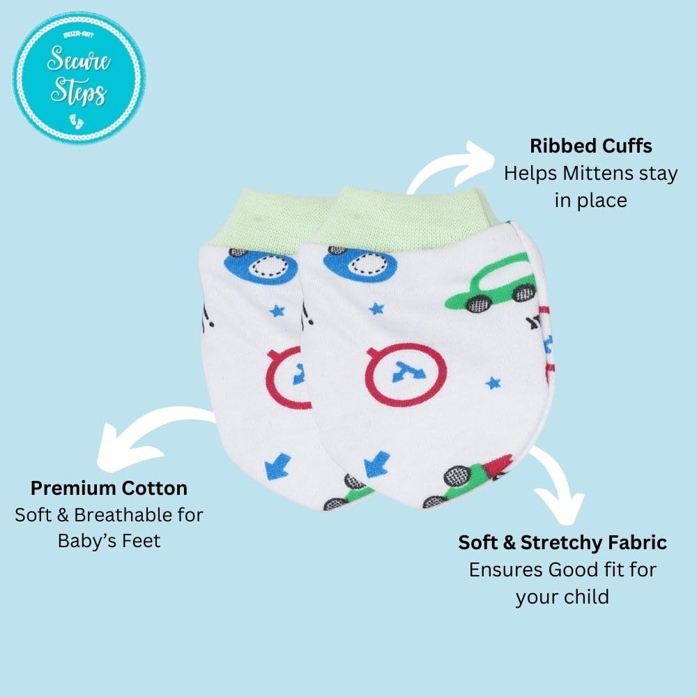 Secure Steps Baby Mittens - Cotton - Image 4