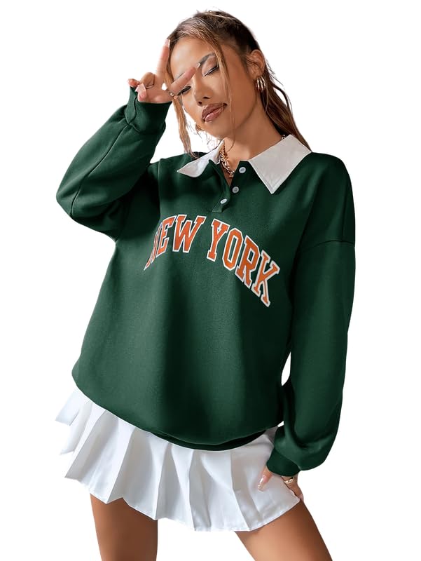 Imsa Moda Collar Button Hoodie - Green