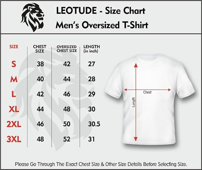 LEOTUDE Men's Oversized Half Sleeve Tshirt - Image 5