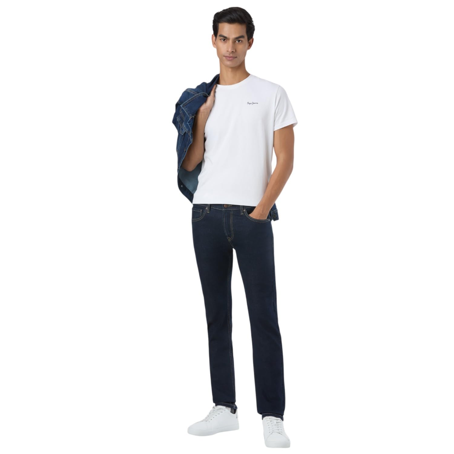 Pepe Jeans Men's Dark Used Slim Fit Jeans - Image 5